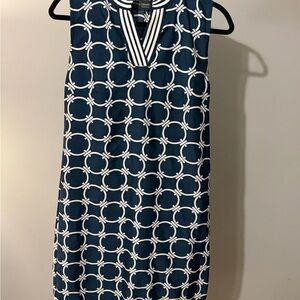 The royal standard Navy & White shift tank Sleeveless Dress size medium